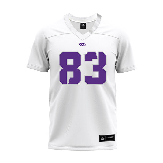 TCU - NCAA Football : Keagan Cunningham - White Premium Football Jersey-0
