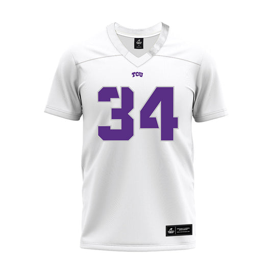 TCU - NCAA Football : Kyle Lemmermann - White Premium Football Jersey-0