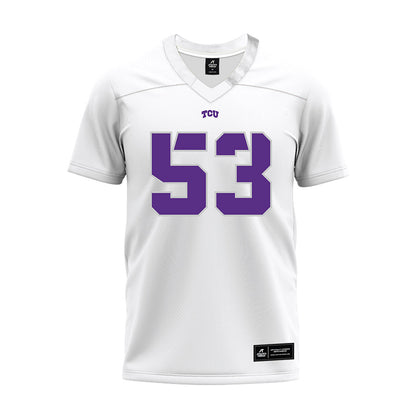 TCU - NCAA Football : Tobias Steppes - White Premium Football Jersey-0