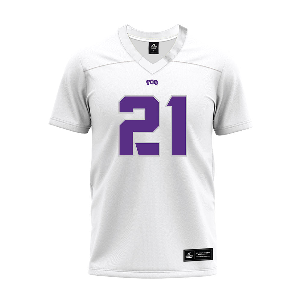 TCU - NCAA Football : Nate Palmer - White Premium Football Jersey-0