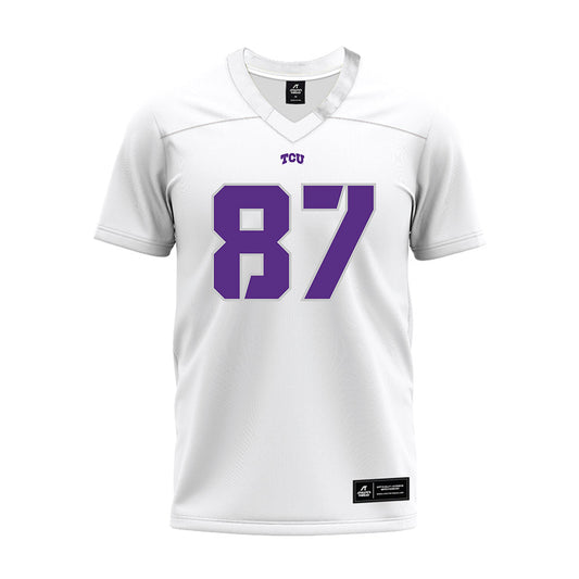 TCU - NCAA Football : Mason Peterson - White Premium Football Jersey-0