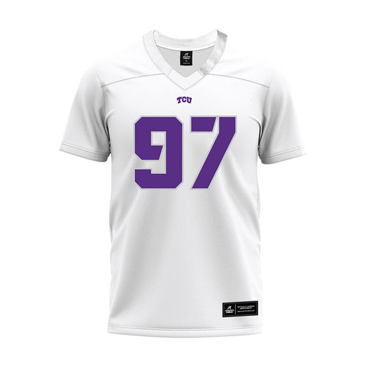 TCU - NCAA Football : Easton Black - White Premium Football Jersey-0