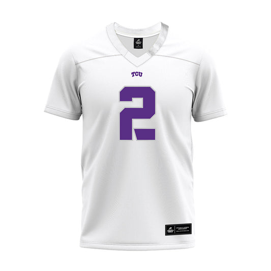 TCU - NCAA Football : Kevorian Barnes - White Premium Football Jersey-0
