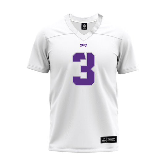 TCU - NCAA Football : Kaleb Elarms-Orr - White Premium Football Jersey-0