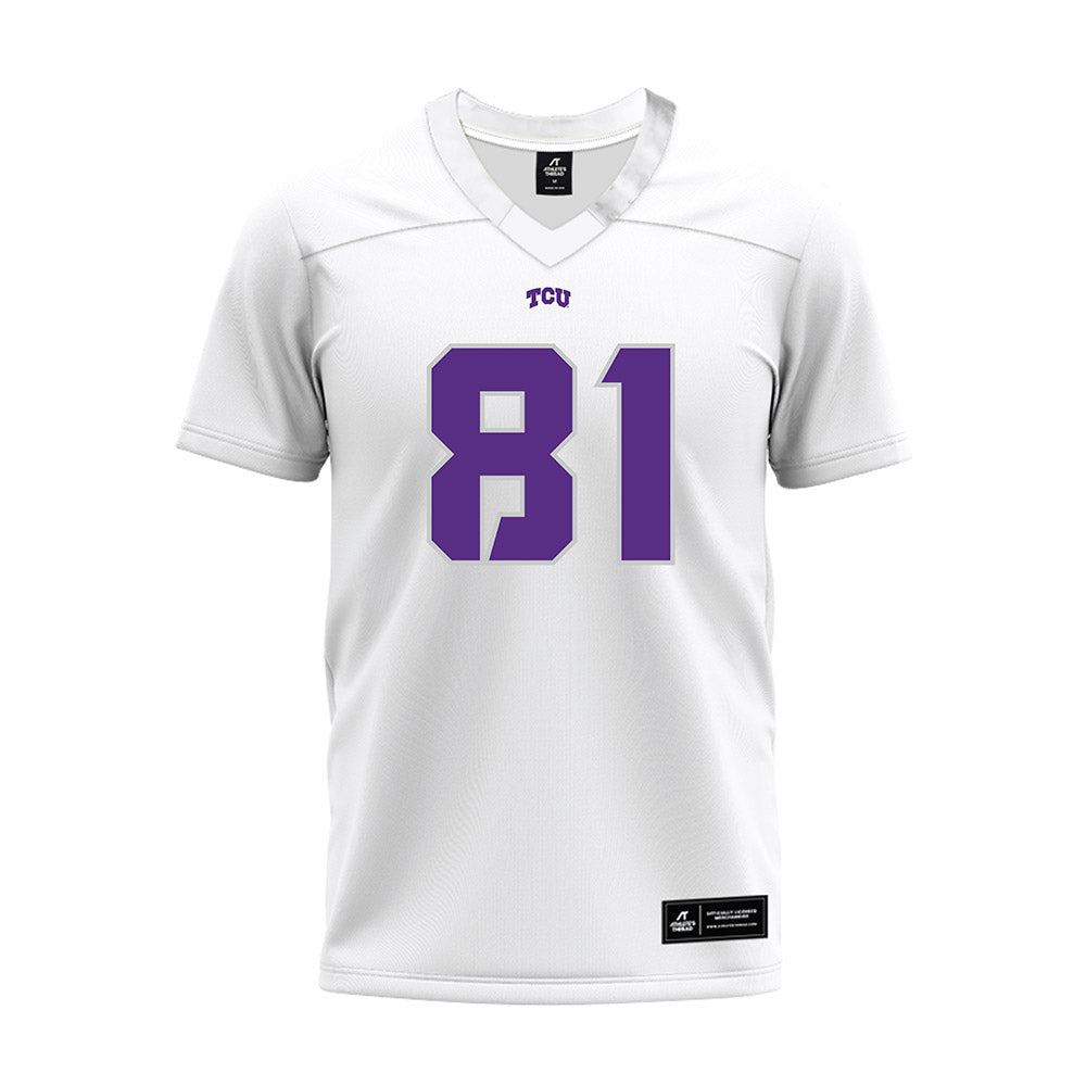 TCU - NCAA Football : Chase Curtis - White Premium Football Jersey-0