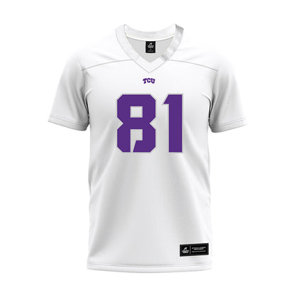 TCU - NCAA Football : Chase Curtis - White Premium Football Jersey-0