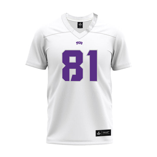 TCU - NCAA Football : Chase Curtis - White Premium Football Jersey-0