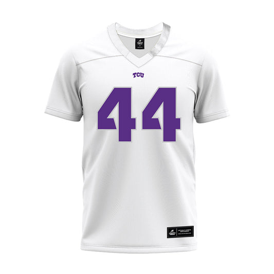 TCU - NCAA Football : Sam Haley - White Premium Football Jersey-0