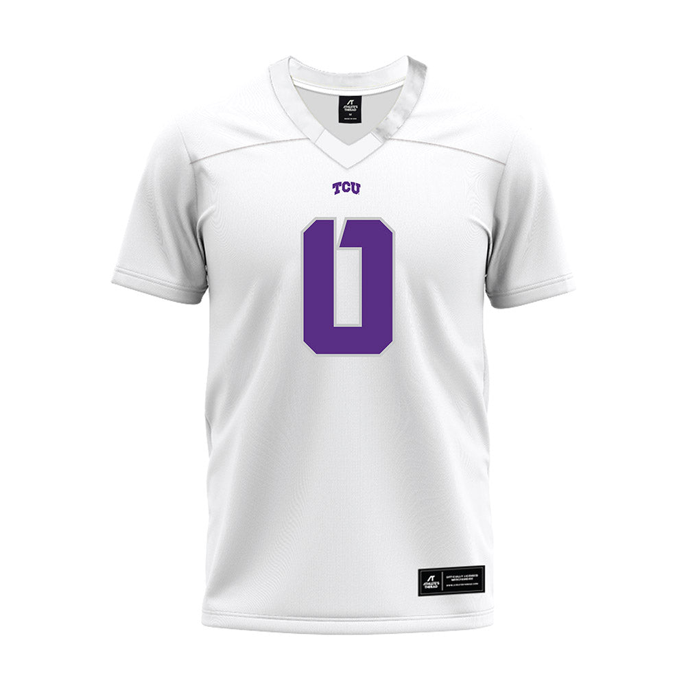 TCU - NCAA Football : Zach Chapman - White Premium Football Jersey-0