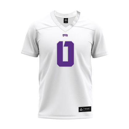 TCU - NCAA Football : Zach Chapman - White Premium Football Jersey-0