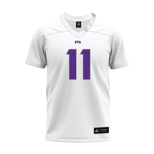 TCU - NCAA Football : Devean Deal - White Premium Football Jersey-0