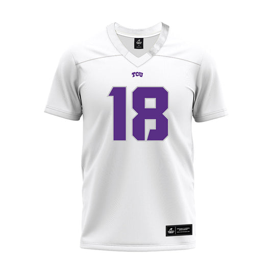 TCU - NCAA Football : Ed Small - White Premium Football Jersey-0