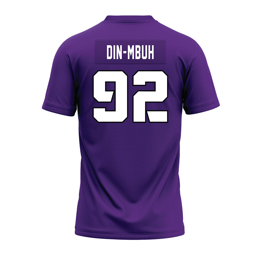 TCU - NCAA Football : Ansel Din-Mbuh - Purple Premium Football Jersey-1