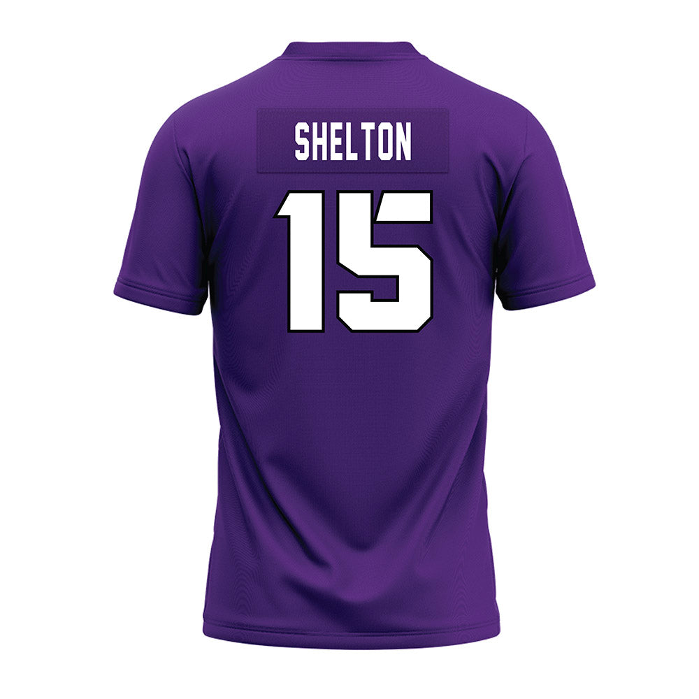 TCU - NCAA Football : Terry Shelton - Purple Premium Football Jersey-1