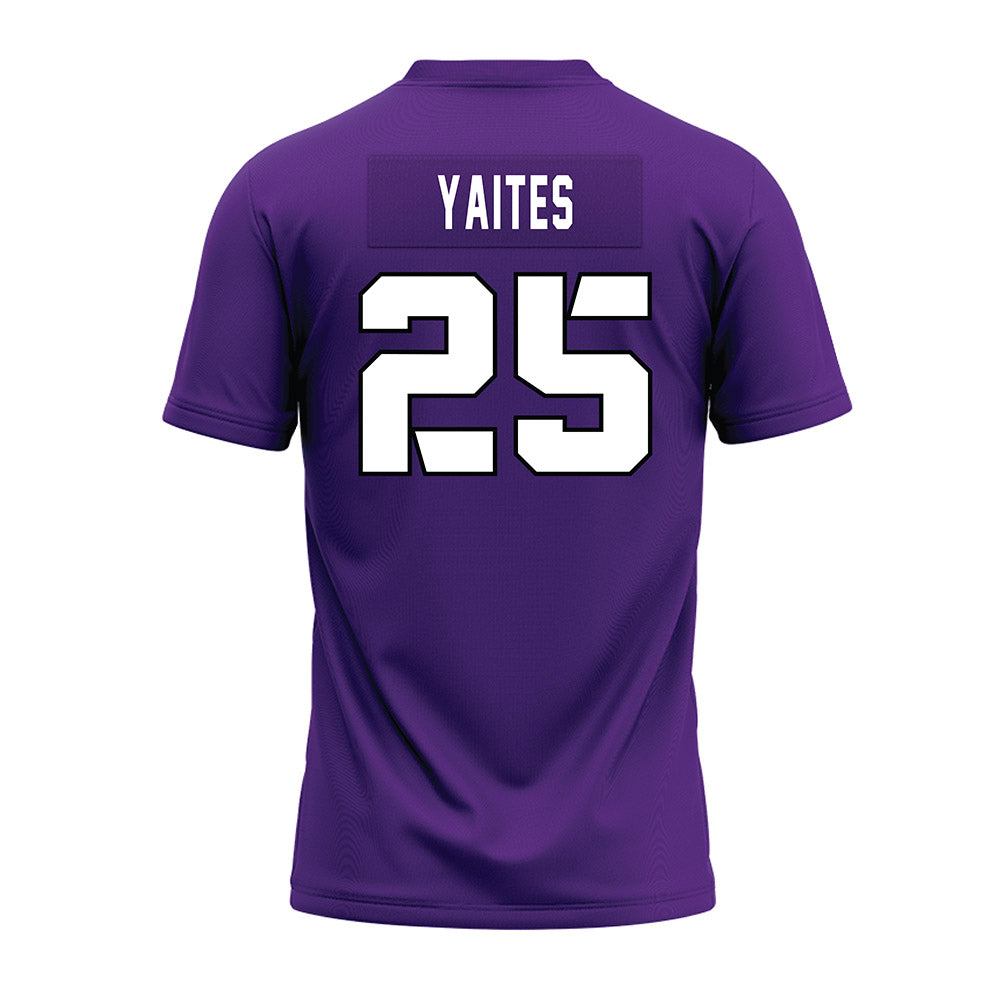 TCU - NCAA Football : Ryan Yaites - Purple Premium Football Jersey-1