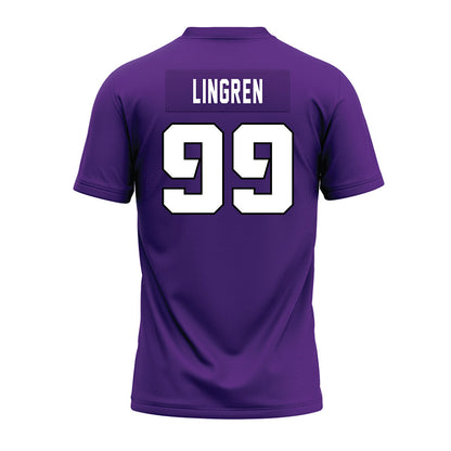 TCU - NCAA Football : Connor Lingren - Purple Premium Football Jersey-1