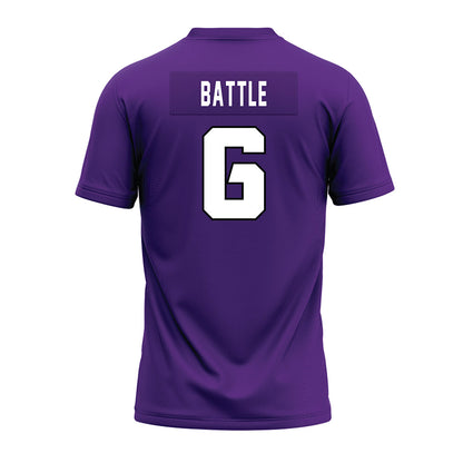TCU - NCAA Football : Trent Battle - Purple Premium Football Jersey-1