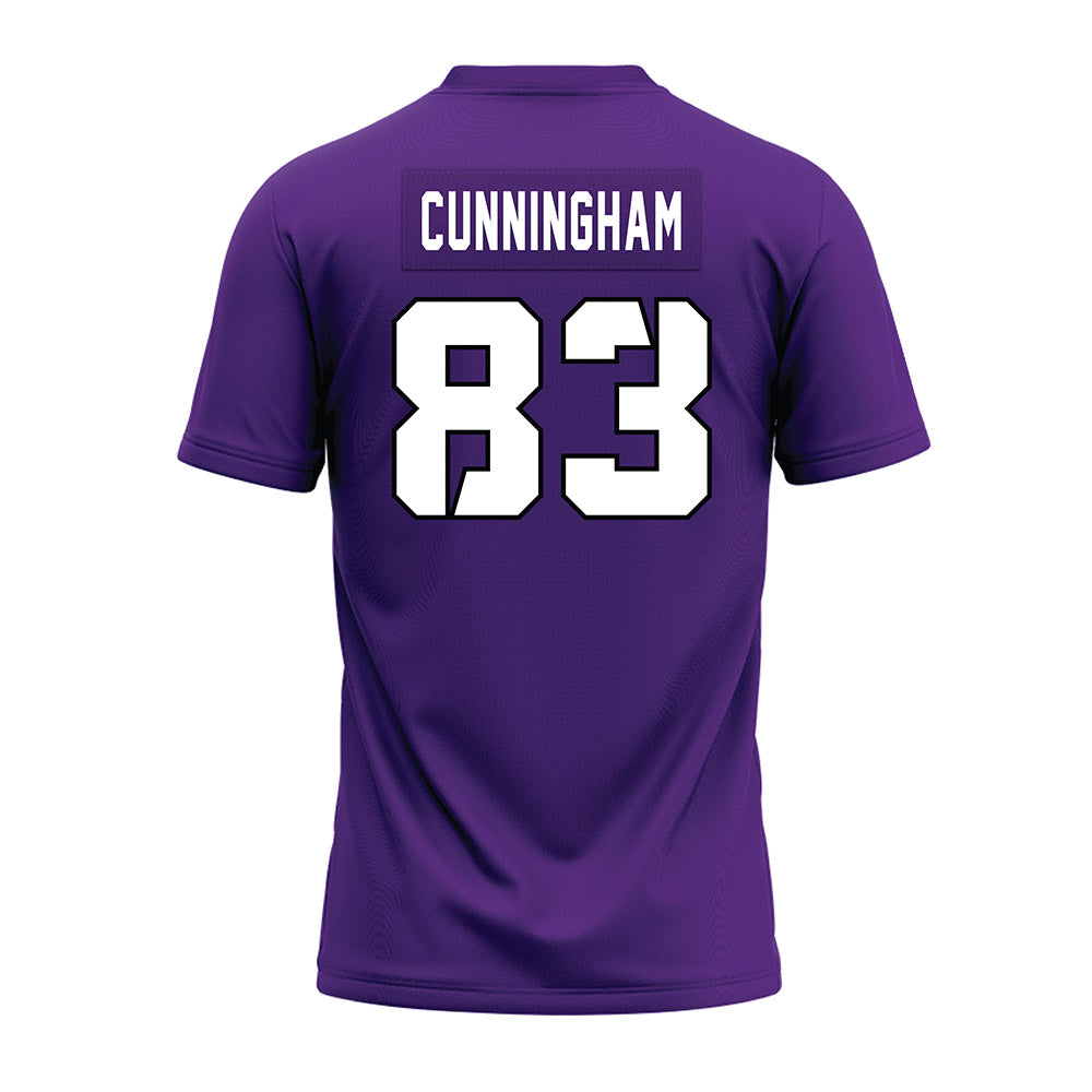 TCU - NCAA Football : Keagan Cunningham - Purple Premium Football Jersey-1