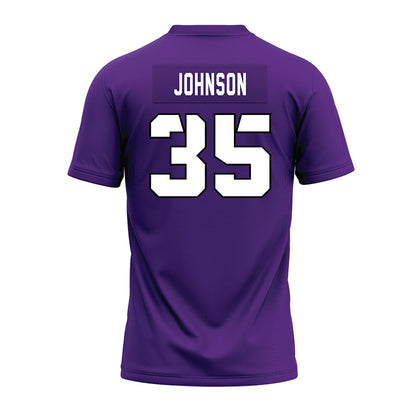 TCU - NCAA Football : Tristan Johnson - Purple Premium Football Jersey-1