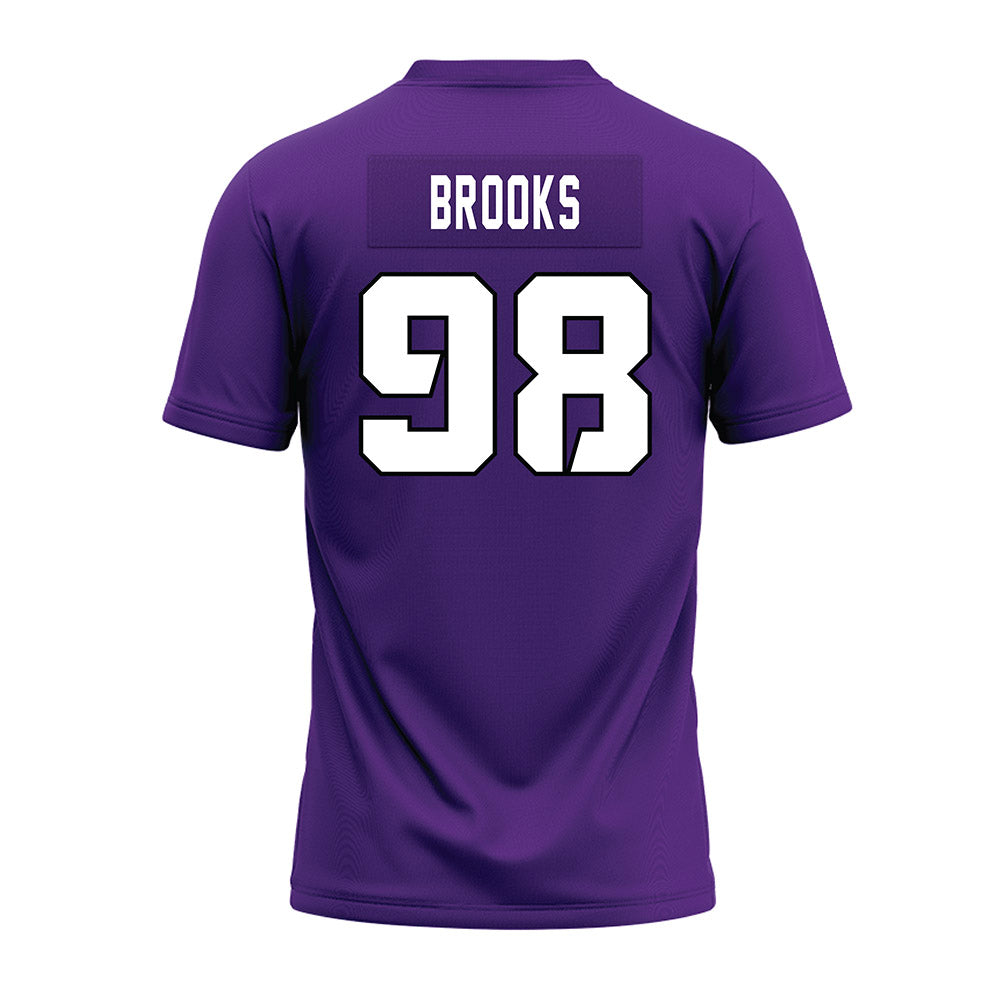 TCU - NCAA Football : Sterlin Brooks - Purple Premium Football Jersey-1