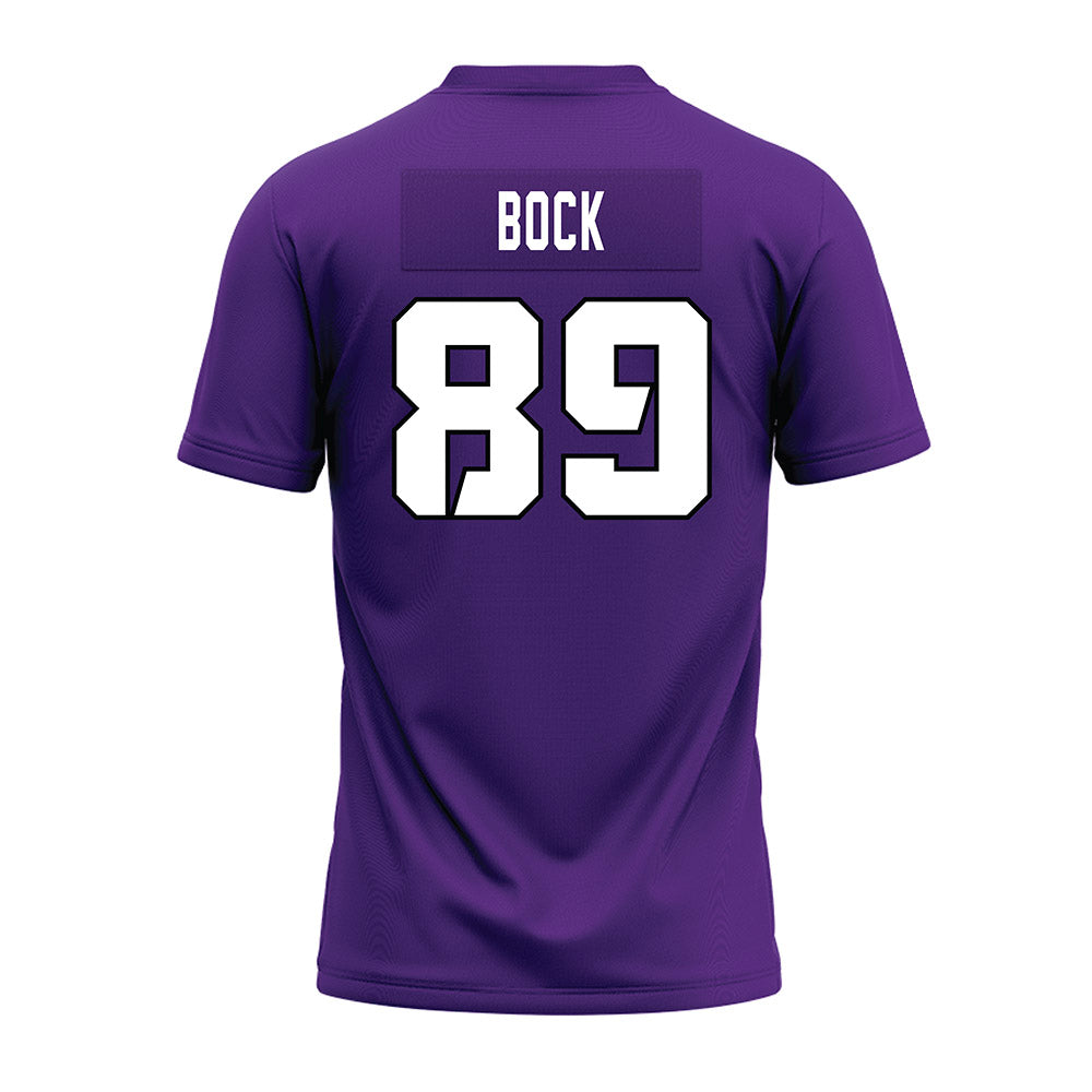 TCU - NCAA Football : Jake Bock - Purple Premium Football Jersey-1