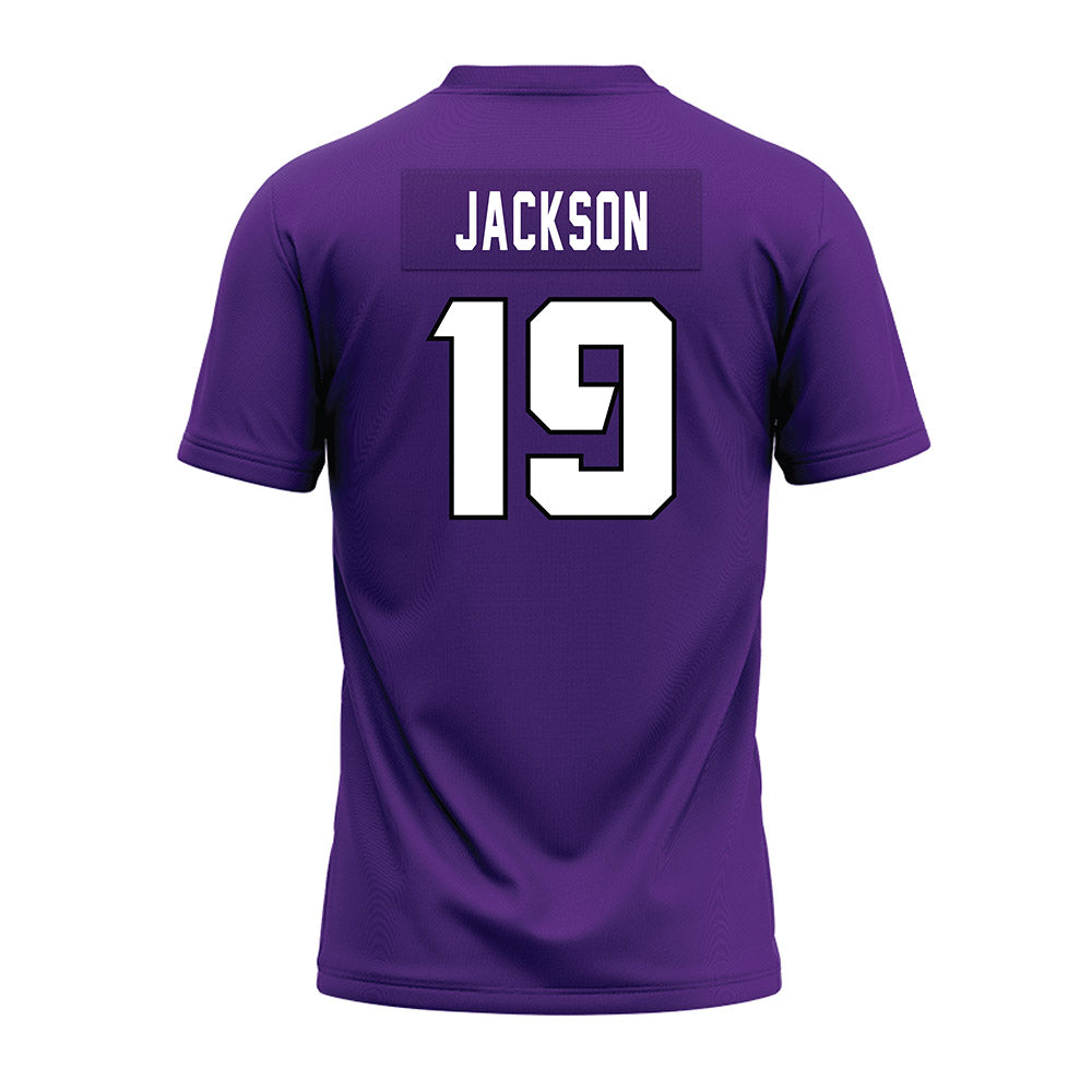TCU - NCAA Football : Kylin Jackson - Purple Premium Football Jersey-1