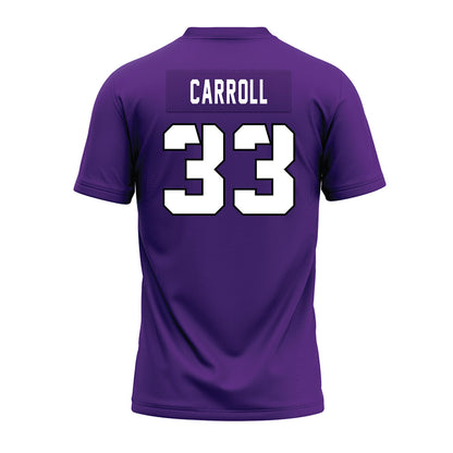 TCU - NCAA Football : Maxwell Carroll - Purple Premium Football Jersey-1