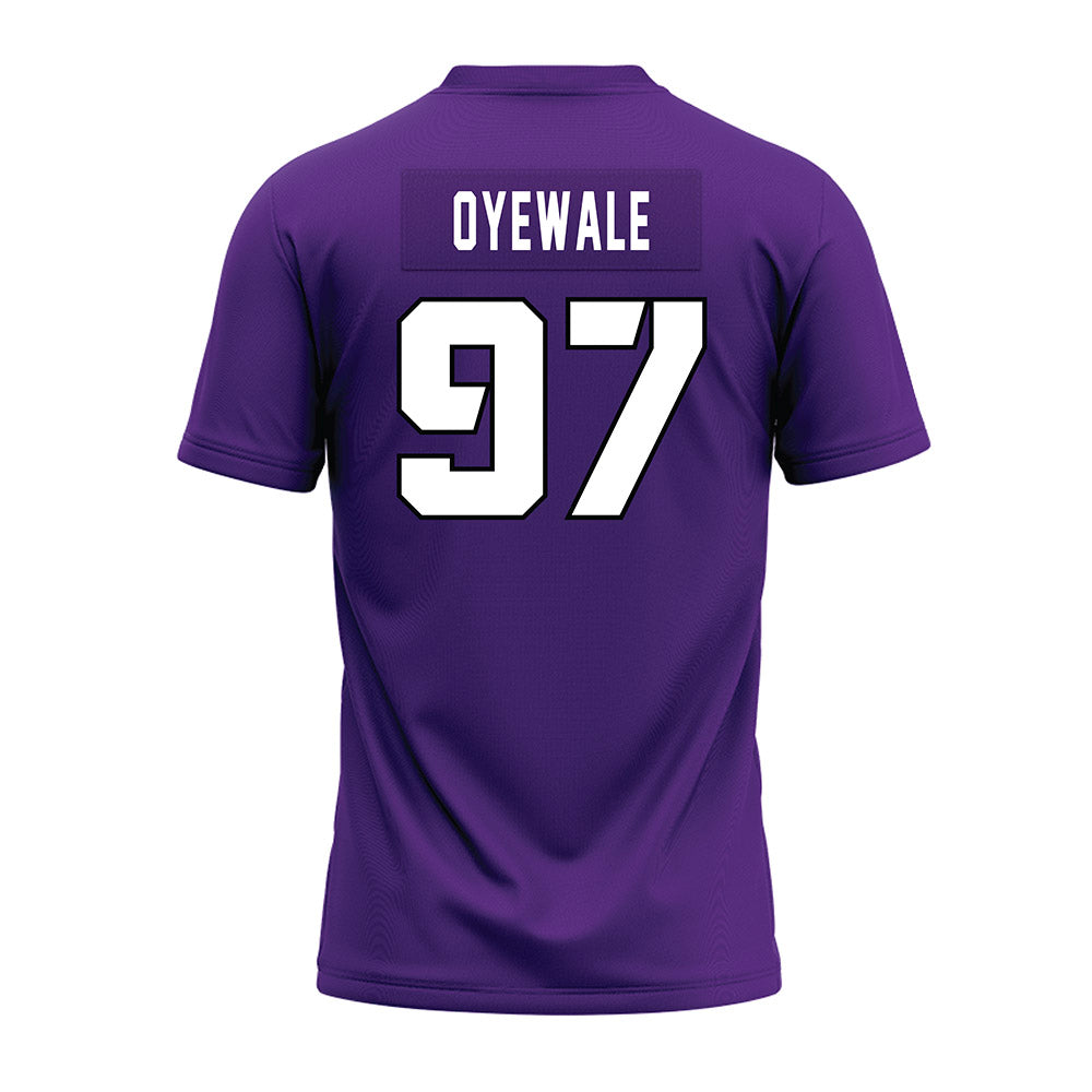 TCU - NCAA Football : Paul Oyewale - Purple Premium Football Jersey-1