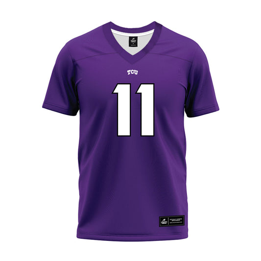 TCU - NCAA Football : Adam Schobel - Purple Premium Football Jersey-0