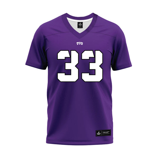 TCU - NCAA Football : Maxwell Carroll - Purple Premium Football Jersey-0