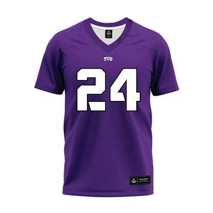 TCU - NCAA Football : Joe Pitchford - Purple Premium Football Jersey-0