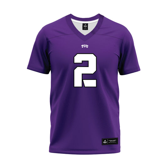 TCU - NCAA Football : Kevorian Barnes - Purple Premium Football Jersey-0
