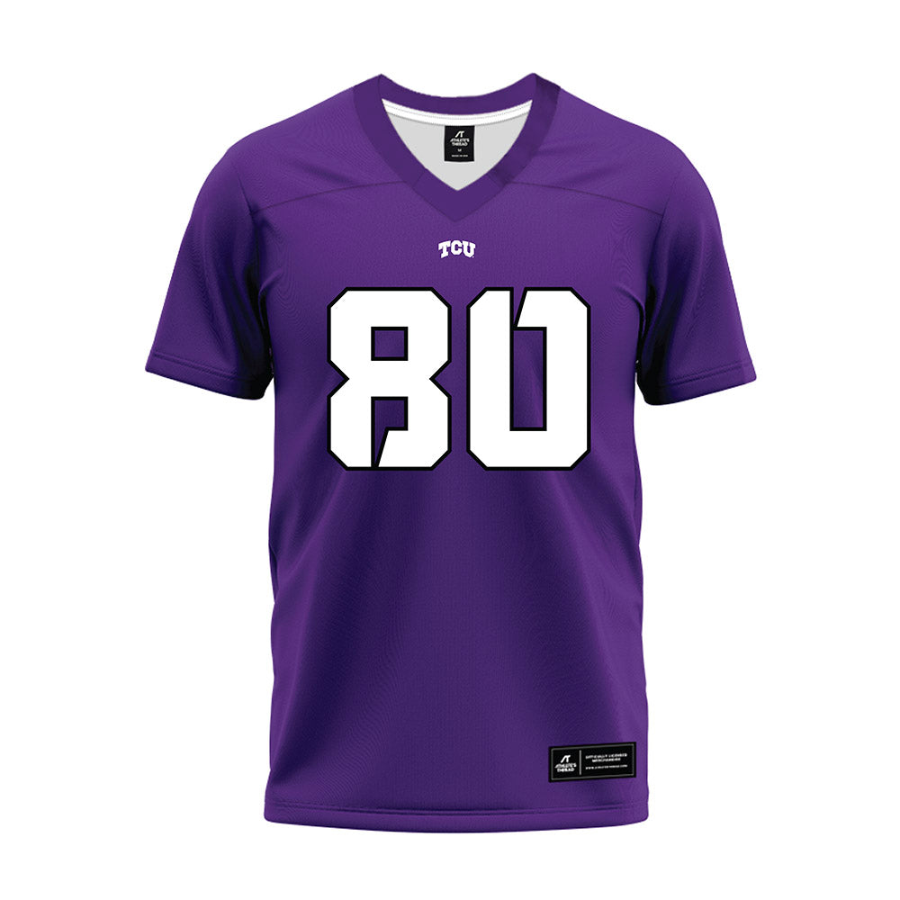 TCU - NCAA Football : Jacobe Hayes - Purple Premium Football Jersey-0