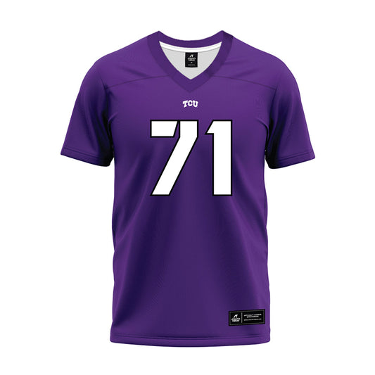 TCU - NCAA Football : Creece Brister - Purple Premium Football Jersey-0