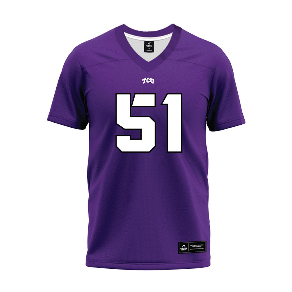 TCU - NCAA Football : Coltin Deery - Purple Premium Football Jersey-0
