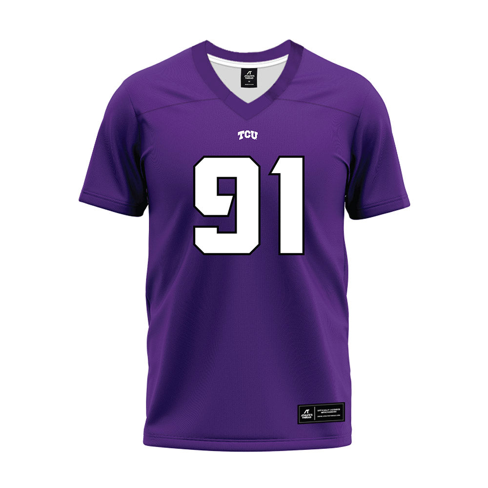 TCU - NCAA Football : Floyd Guidry III - Purple Premium Football Jersey-0