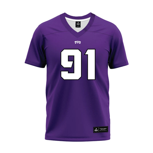 TCU - NCAA Football : Floyd Guidry III - Purple Premium Football Jersey-0