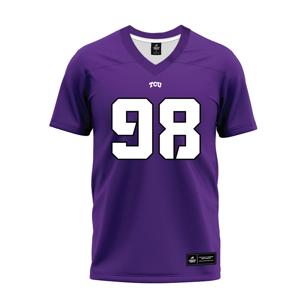 TCU - NCAA Football : Sterlin Brooks - Purple Premium Football Jersey-0