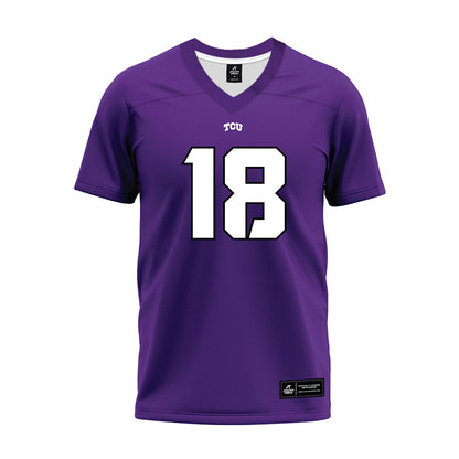 TCU - NCAA Football : Kaden McFadden - Purple Premium Football Jersey-0