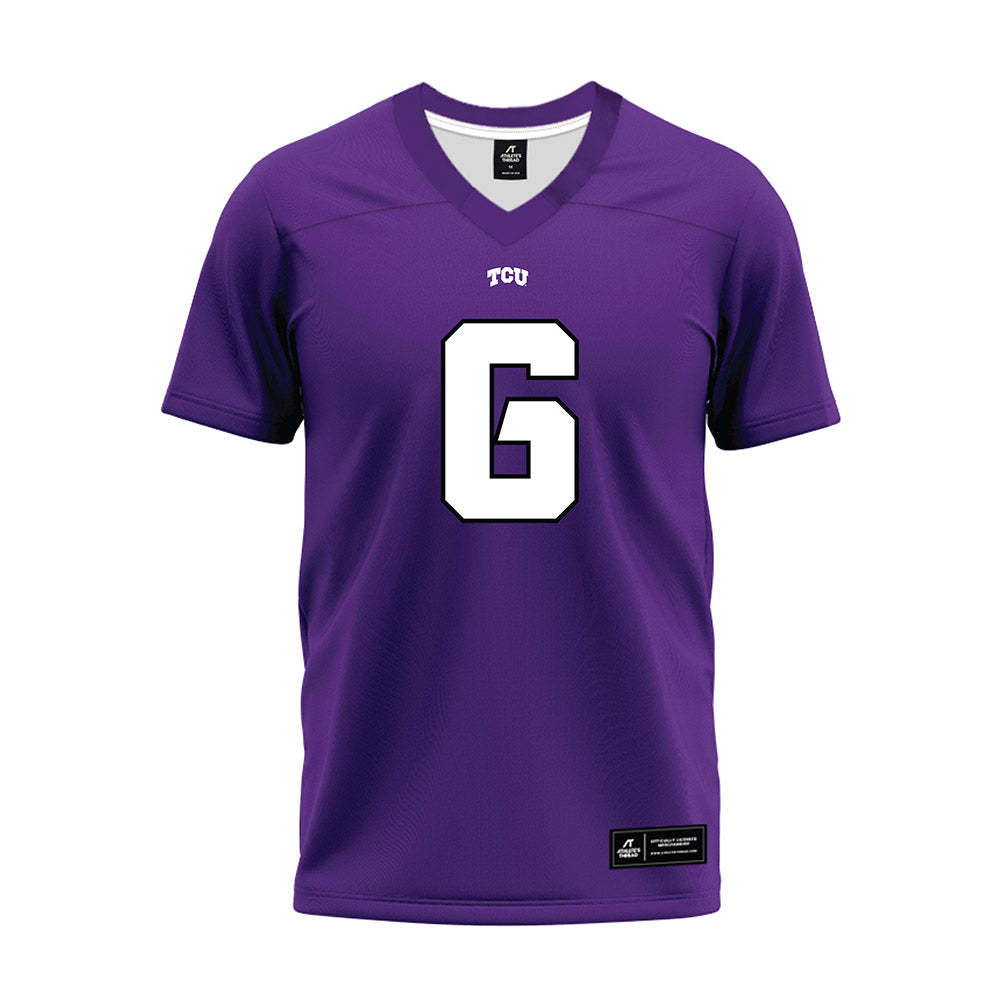 TCU - NCAA Football : Micheal Ibukun-Okeyode - Purple Premium Football Jersey-0