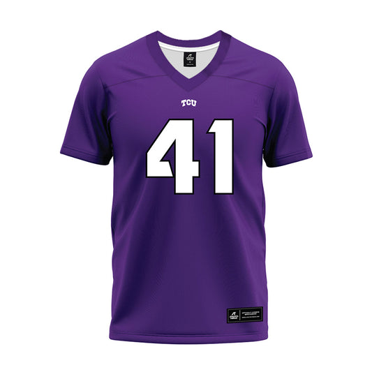 TCU - NCAA Football : Sam Bisesi - Purple Premium Football Jersey-0