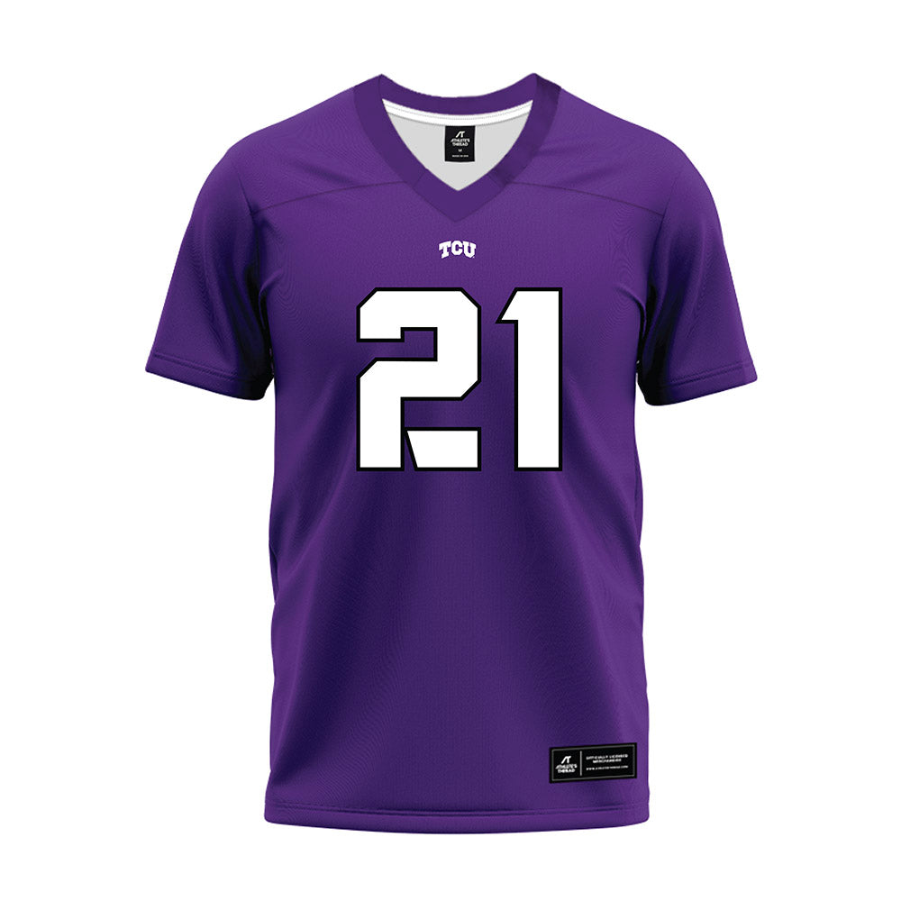 TCU - NCAA Football : Nate Palmer - Purple Premium Football Jersey-0