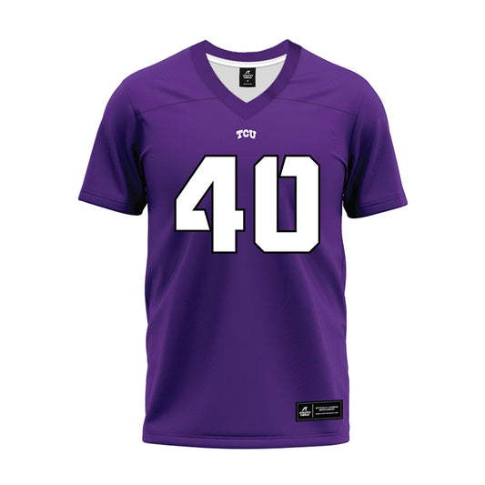 TCU - NCAA Football : Franklin Estrada II - Purple Premium Football Jersey-0