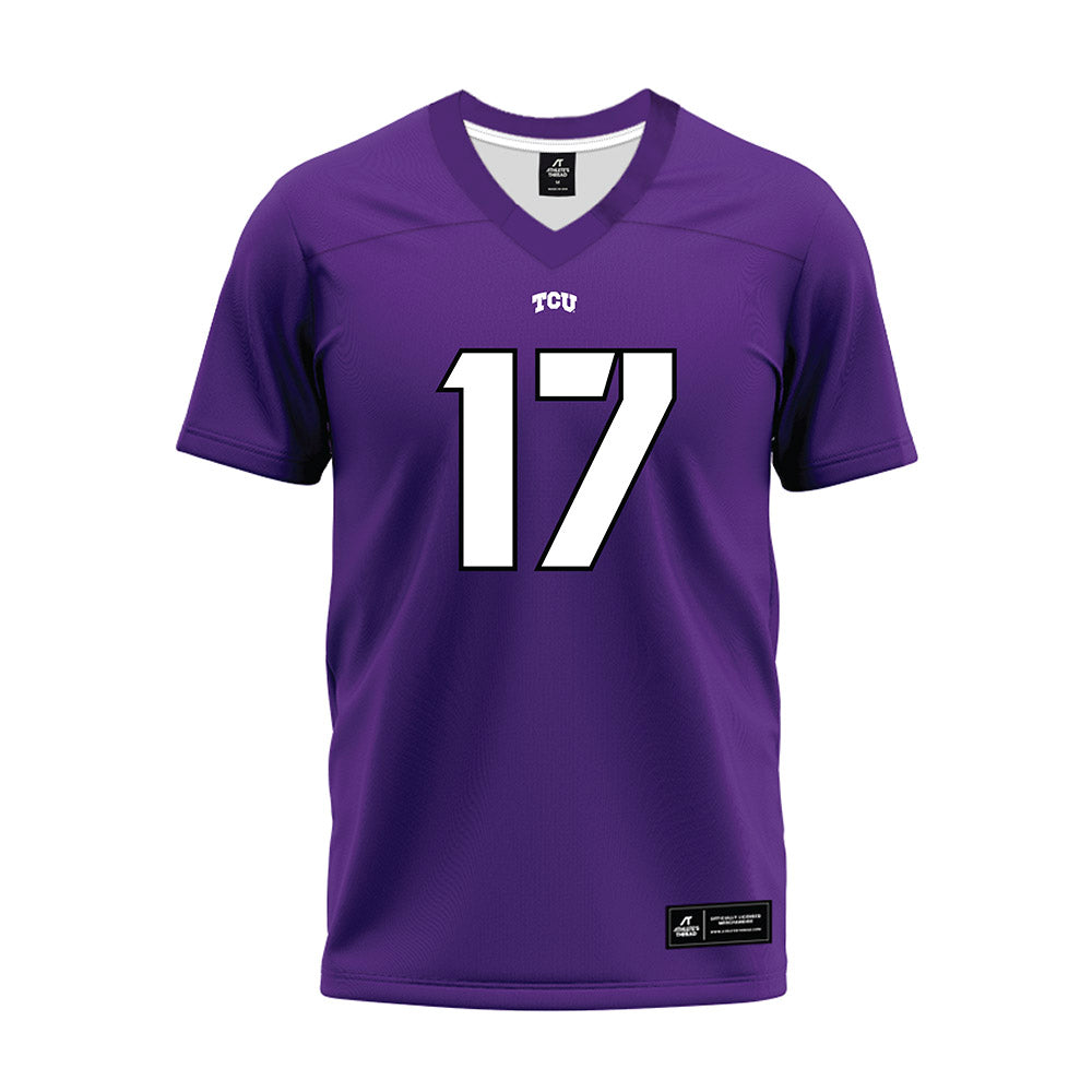 TCU - NCAA Football : DeVondre McGee - Purple Premium Football Jersey-0