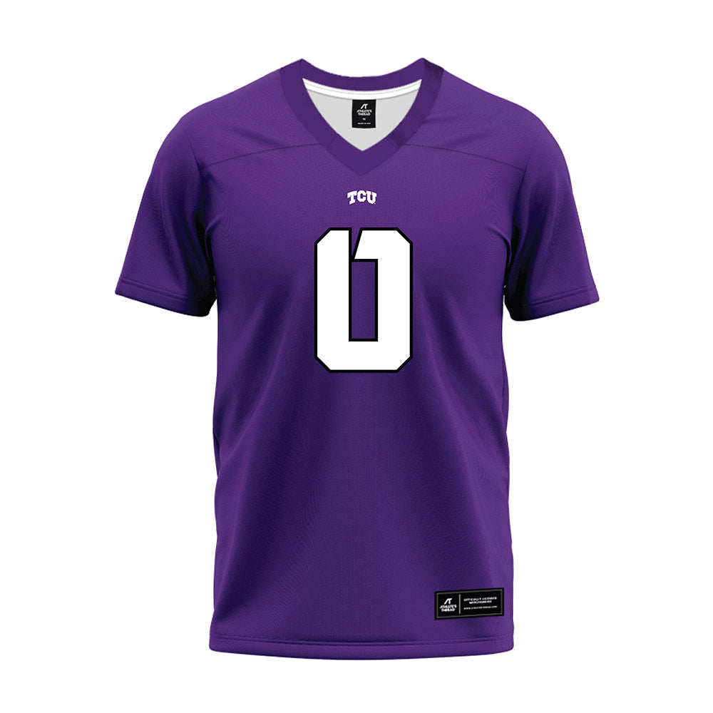 TCU - NCAA Football : Zach Chapman - Purple Premium Football Jersey-0