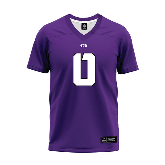 TCU - NCAA Football : Zach Chapman - Purple Premium Football Jersey-0