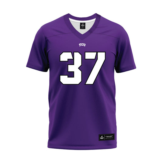 TCU - NCAA Football : Hudson Hooper - Purple Premium Football Jersey-0