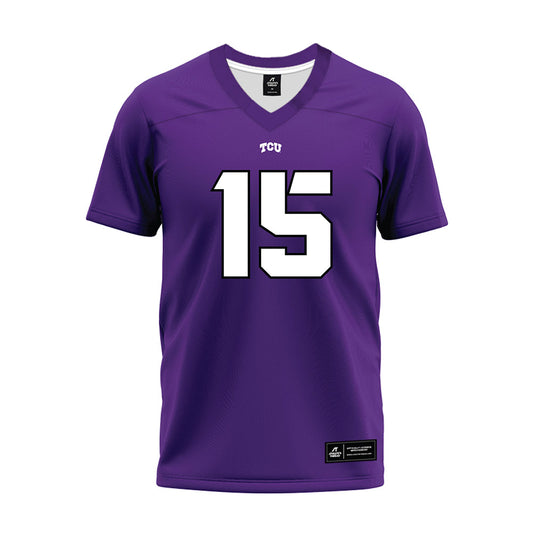 TCU - NCAA Football : Devyn Hidrogo - Purple Premium Football Jersey-0