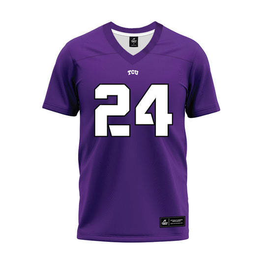 TCU - NCAA Football : Avery Helm - Purple Premium Football Jersey-0