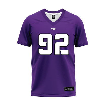 TCU - NCAA Football : Ansel Din-Mbuh - Purple Premium Football Jersey-0